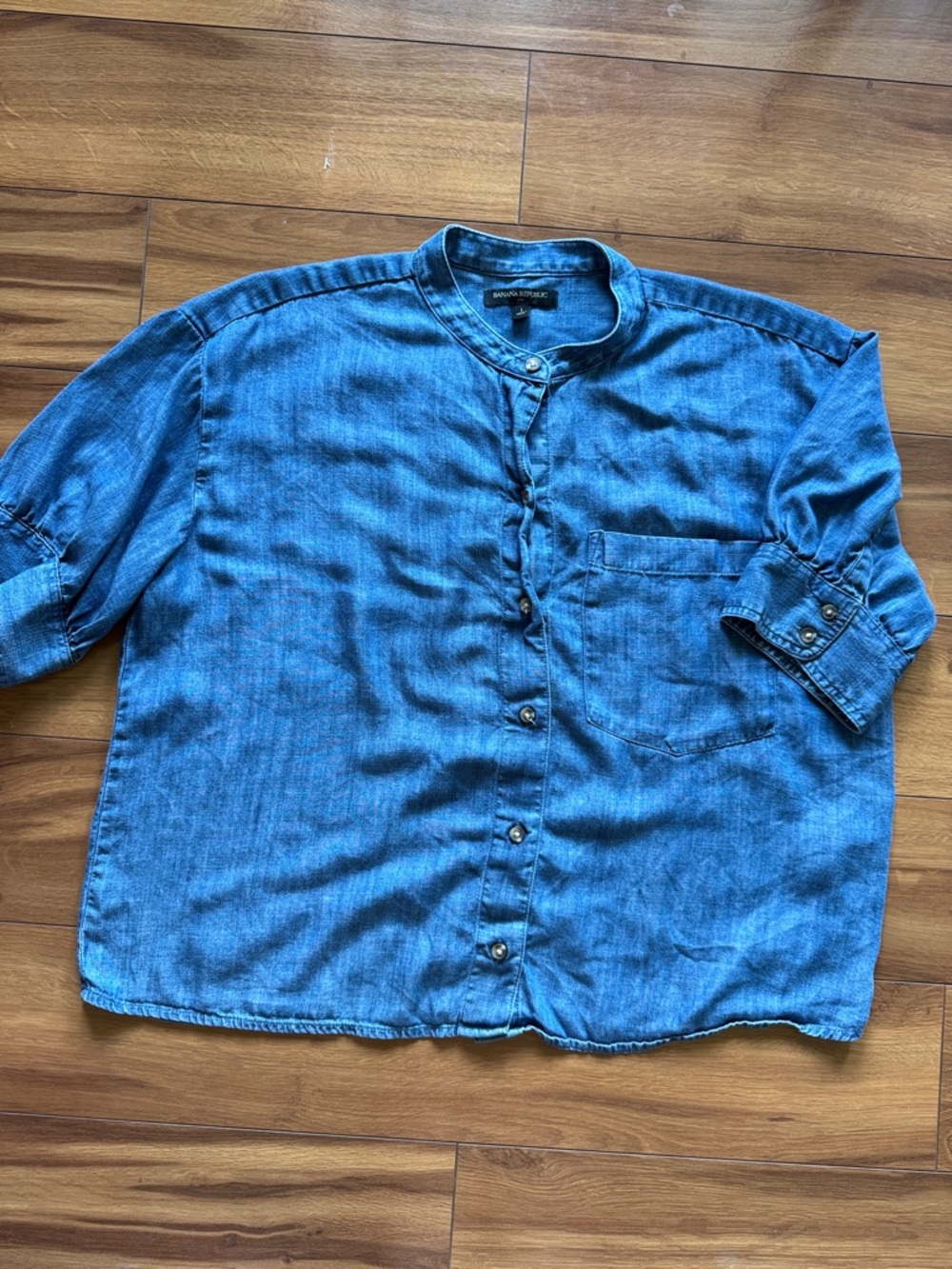 Banana Republic Blue Lyocell Shirt L